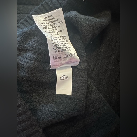 Eddie Bauer Alpine Route Essentials Ribbed Mock Neck Sweater Black NWT Size M - Picture 13 of 14